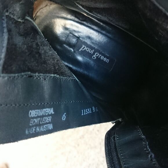 Paul Green Jax Black Suede Ankle Boots size 8.5 - Picture 7 of 12